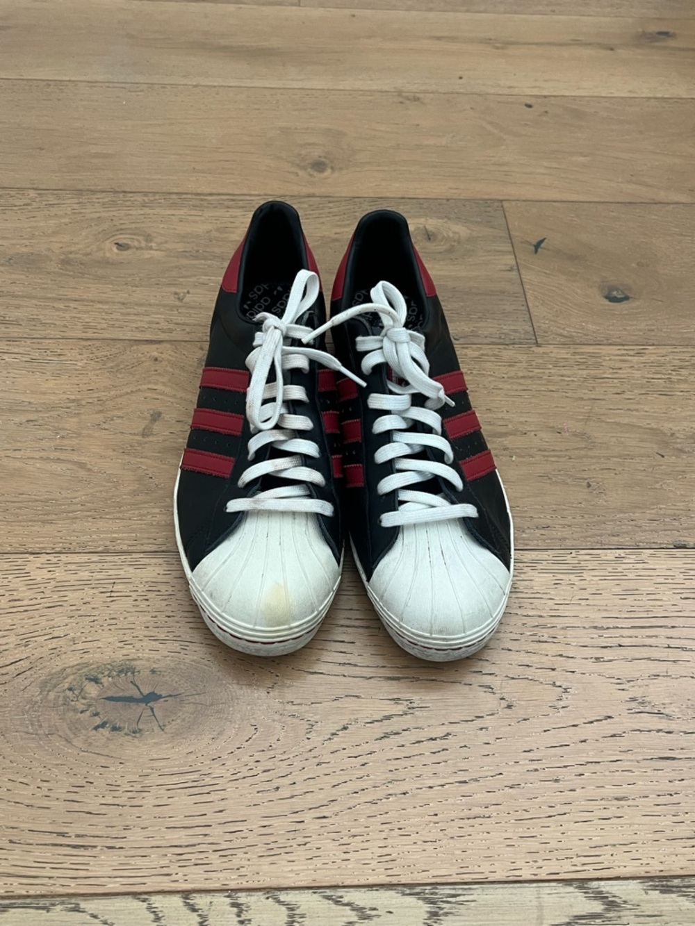 Adidas Superstar Sneakers Black & Red | Shell Toe | Classic Trainers